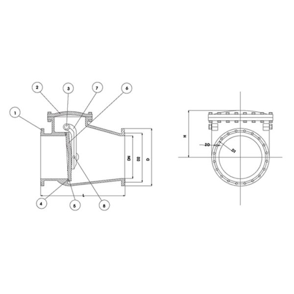 Non-Return Valve (swing type)
